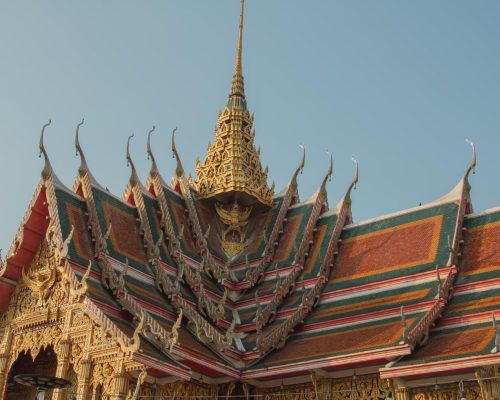 Collage-style editorial image suggesting diverse cultural honeymoon landscapes including ancient temples ornate architecture